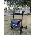 Four Wheels Stand Up Folding Rollator Walker