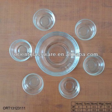 7pcs Set Glass Bowl Set,Glass Salad Bowl Set