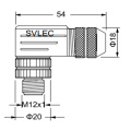 M12 Conector A-Código de Withing Withing