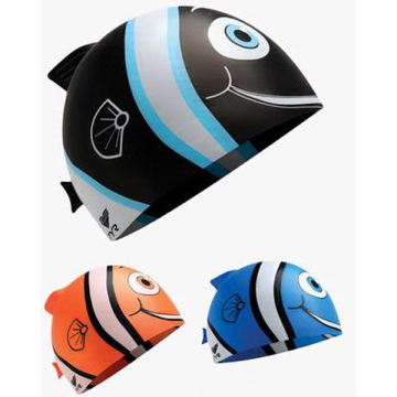 Multi-Color Kid's Lovely Nemo Printed Silicone Swimming Caps