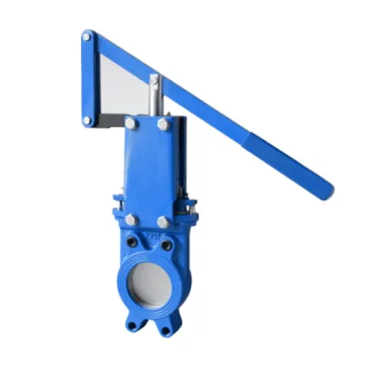 GGG 40 Electric/MANUAL/Pneumatic Body Knife Gate Valve with Lever for Water Gas Oil - China Factory Ball Structure Valve