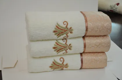 Terry cloth embroidery and elegant silk embroidery