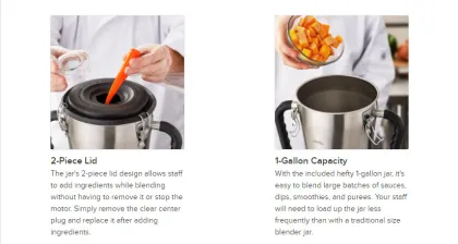 Portable Commercial Blender 4L Power Blender for Kitchen Appliances