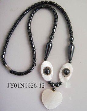Hematite pearl Shell Necklace