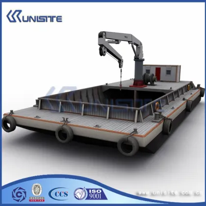 high quality customized pontoon barge, propeller barge for sale(USA3-016)