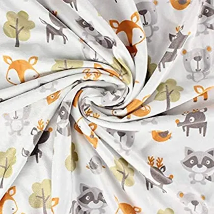 Baby Bean Blanket Fox Print Cartoon Fleece Minky Dot Baby Blanket Children Air Conditioner Quilt