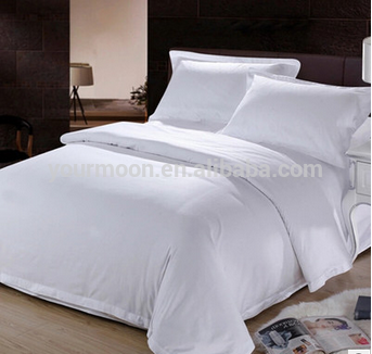 Wholesale plain 100% cotton or cotton blend hotel bed linen/duvet cover set