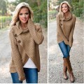 Women's Asymmetric Hem Casual Pullover Sweater