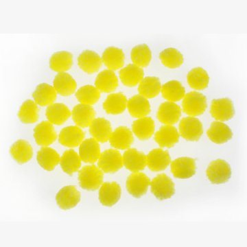 Żółty craft pompom mini