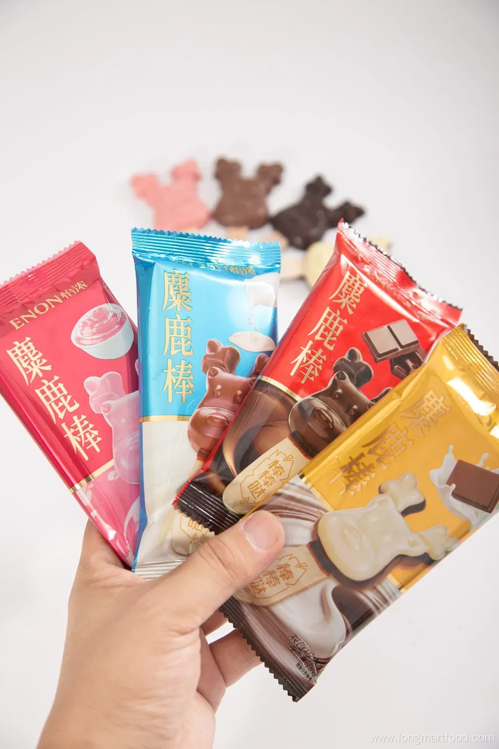 Strawberry Elk Lollipop with Popping Candy