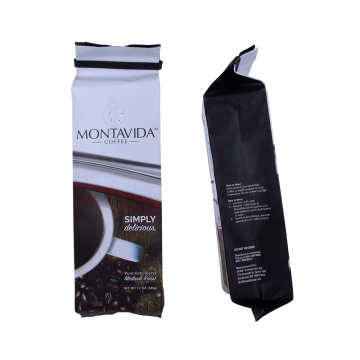 Sacs de café en feuille ziplock noire imprimées personnalisées