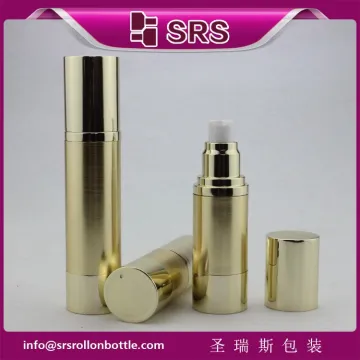 SRS airless aluminum cosmetic body cream bottle