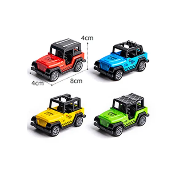 4 Types of 4-Color Child Alloy Pull-Back Off-Road Vehicle Car Toys Set for Kids