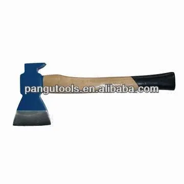 Axe, with Wooden Handle, Weight of 1.5lbs, Carbon Steel in Drop-forged, 47-55HRC Heat Treatment