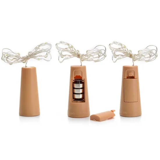 Starry Firefly LED Cork String Lights - 20 LEDs for Bottle and Vase Decoration