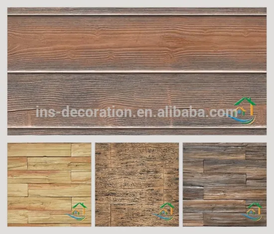 Concrete rustic wood paneling