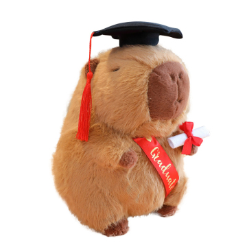 Fluffy Capybara Custom Capybara Plush per regali di laurea