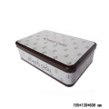 Square Tin Box with Flower Printing Customer Design