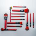 13 pcs Deep Red Makeup Brush Set