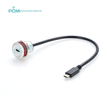 M22 Alluminio USB3.1 Tipo C da maschio a femmina XLR Aux Round Panel Extension Cavo per gli armadi di controllo industriali