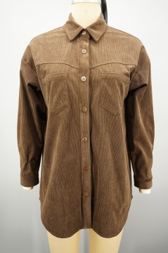 High Quality Corduroy 16W Ladies Shirt