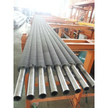 Solid serrated high frequency welded fin tube