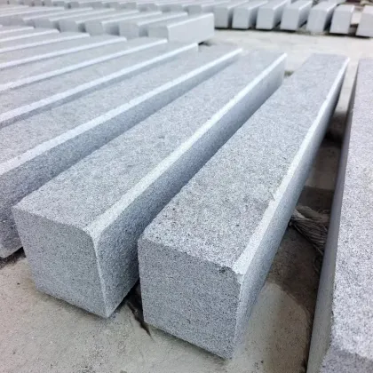Affordable G654 Grey Granite Kerbstones and Bend Curbstones