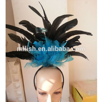 party Carnival cheap blue feather headbands MPA-0193