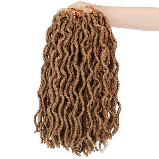 AliLeader Wholesale Ombro Synthetic 12 Inch Faux Locs Hairs Faux Locs Curly Crochet Braids Hair Extensions
