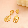 Pendientes en forma de coral Pendientes de acero de titanio