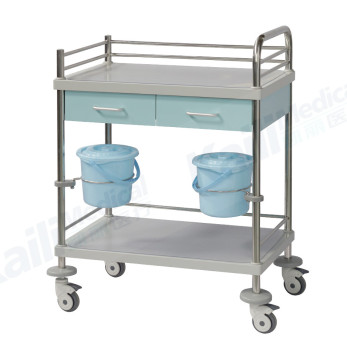 Stainless Steel Medical Treatment Trolley Hospital