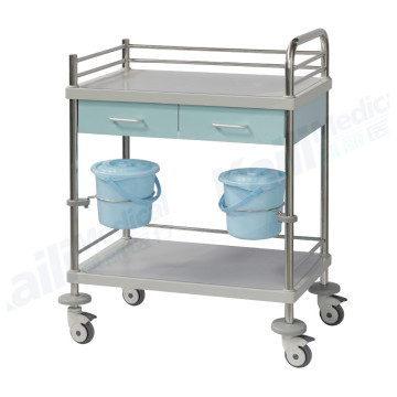 Stainless Steel Medical Treatment Trolley Hospital