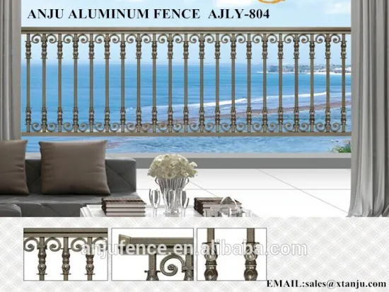 China manufacturer of decorative aluminum balcony fence designs AJLY-804