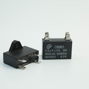 CBB61 Fan Capacitor 0.6uf 220VAC-680VAC