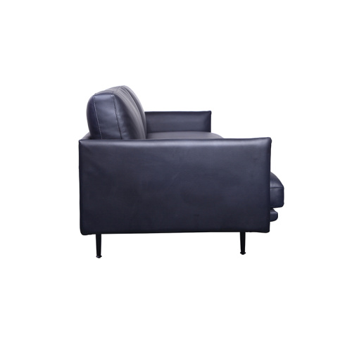 Replika Sofa Kulit Mewah Garis Modern