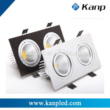 2x10W White/Silver/Black Flat Dual Heads COB Led Ceilig Downlight