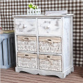 Classic Chest Of Drawers Wood Carved Cane Cabinet Weave Drawers Factory