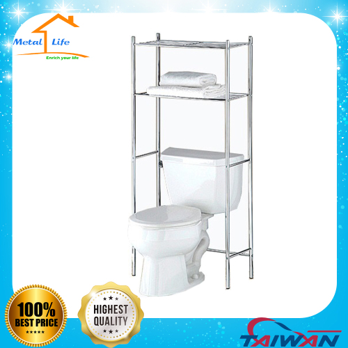 Metal bathroom space saver toilet shelf , bathroom shelves