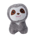 Grey cuddly sloth plush toy ornament for children