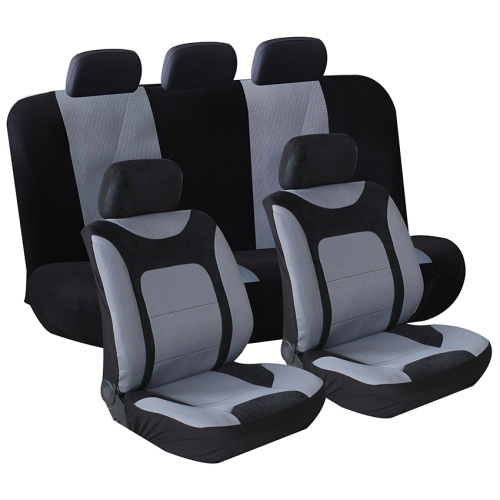 black and gray single mesh car seat covers