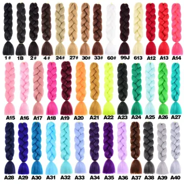 Wholesale Single Color Ombre Jumbo Braid Synthetic Box Braids Hair Extensions