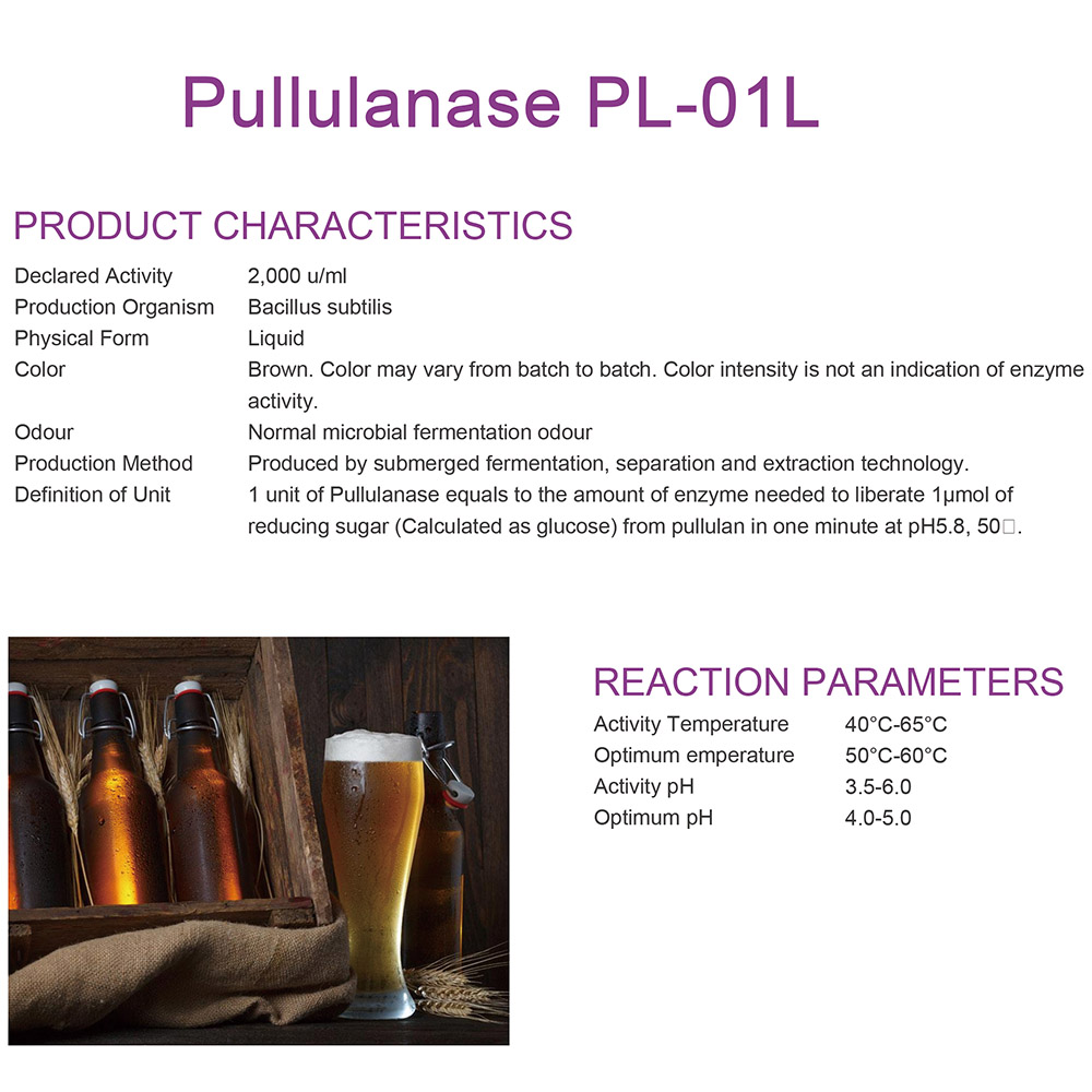 pullulanase لخمير البيرة العائد