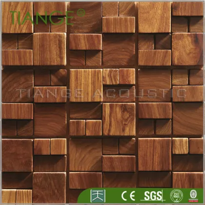 Office interior decorative oak wood mosaic