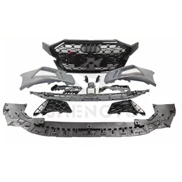RS3 Front Bumper Assembly with Grille, Rear Diffuser, and Tail Pipes - Auto Parts for Audi A3 2021