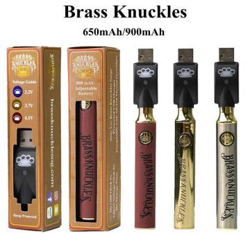 Brass Knuckles 900MAH Аккумулятор 510 Регулируемая тележка CBD