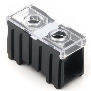 IN100BK Black 1P 130A 600V PC Material DIN Rail Terminal Block