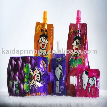 disposable straw juice pouch, good barrier, tenacity and dart-impact strength