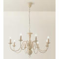 Distressed White 8-Way Pendant Lamp