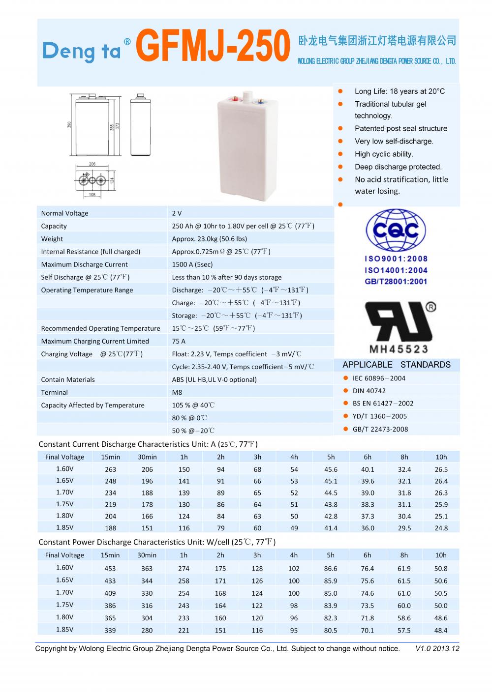 Gfmj 250 Datasheet H 01