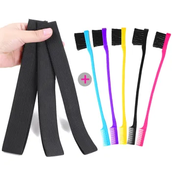 Edge Laying Scarf Elastic Headband For Wigs Lace Frontal 3Pcs Lace Melting Band With 1Pcs Double Side Edge Control Hair Comb